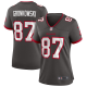 Women's Nike Tampa Bay Buccaneers #87 Rob Gronkowski Pewter Vapor Limited Jersey