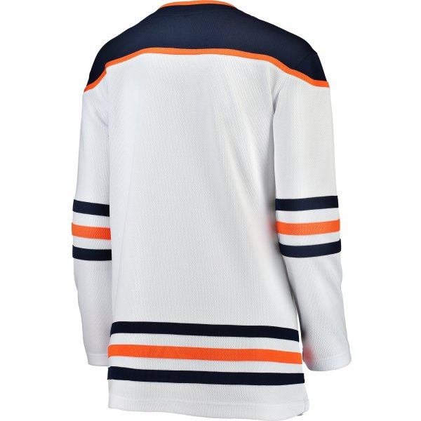 Women's Edmonton Oilers Fanatics White Away Breakaway Jersey