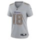 Women's Minnesota Vikings Justin Jefferson Nike Gray Atmosphere Fashion Game Jersey