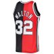 Men's Portland Trail Blazers Bill Walton Mitchell & Ness Red/Black Hardwood Classics 1976/77 Split Swingman Jersey