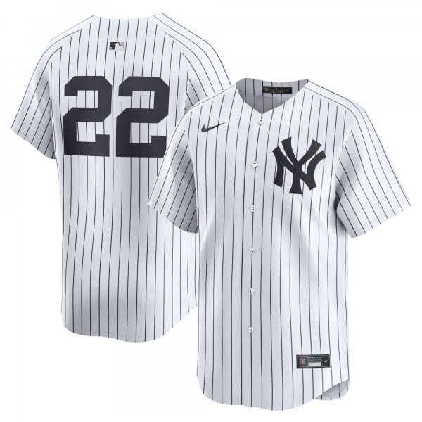 Men's New York Yankees #22 Juan Soto Nike White Home Limited Player Jersey