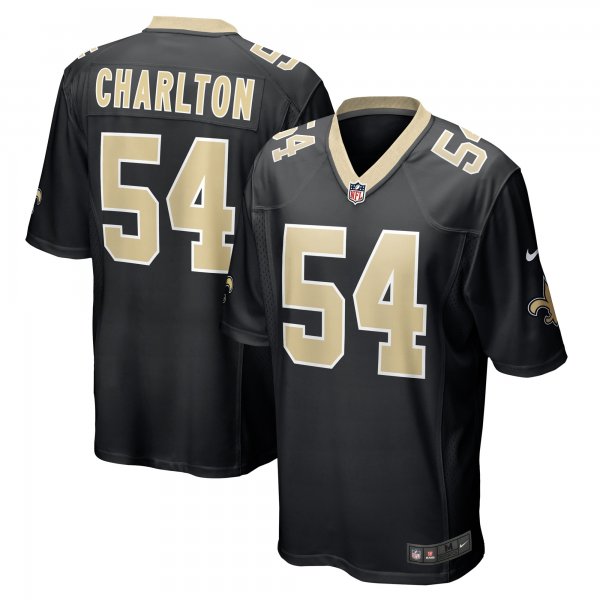 Men's New Orleans Saints Taco Charlton Nike Black Game Player Jersey