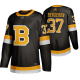 Men's Adidas Boston Bruins #37 Patrice Bergeron Black NHL 2019-20 Third Jersey