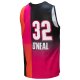 Men's Miami Heat Shaquille O'Neal Mitchell & Ness Pink/Black 2005/06 Hardwood Classics Fadeaway Swingman Player Jersey