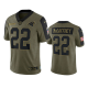 Carolina Panthers Christian McCaffrey Olive 2021 Salute To Service Limited Men's NFL Jersey