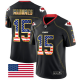 Nike Kansas City Chiefs #15 Patrick Mahomes Black Men's Stitched NFL Limited Rush USA Flag Jersey