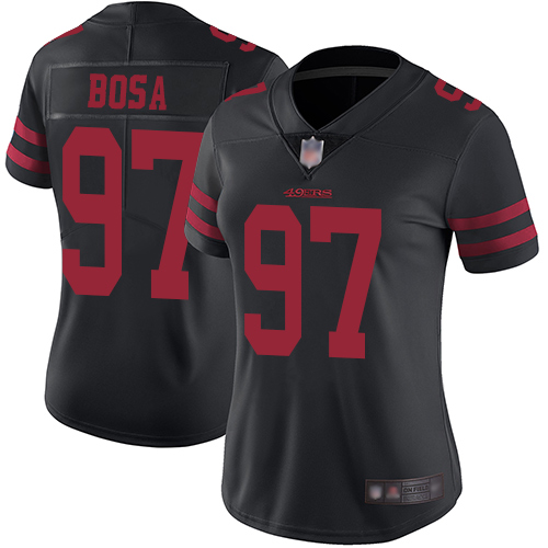 Women's San Francisco 49ers #97 Nick Bosa Nike 2019 NFL Draft First Round Pick Black Limited Jersey