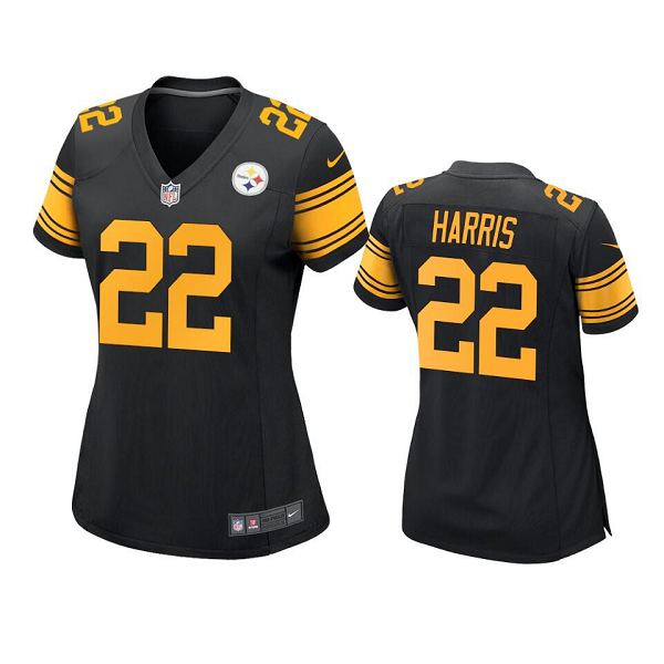 Women's Pittsburgh Steelers #22 Najee Harris Black Alternate Game Nike NFL Jersey