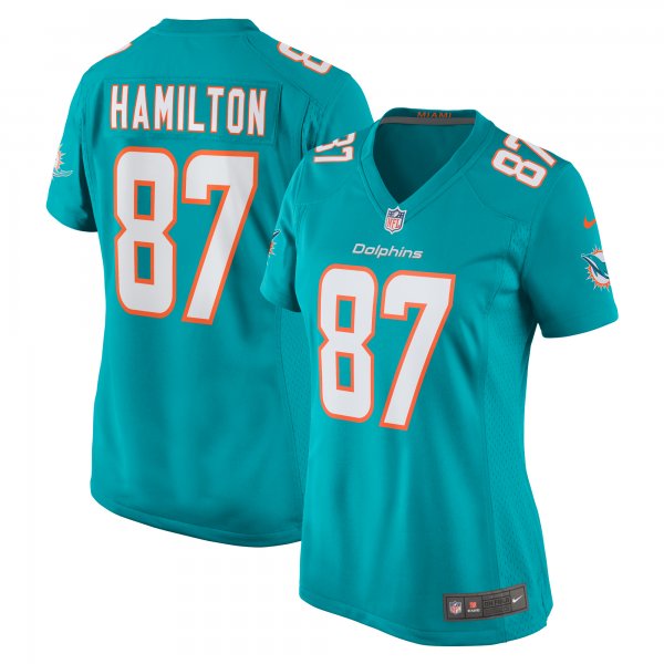 Women's Miami Dolphins DaeSean Hamilton Nike Aqua Home Game Player Jersey