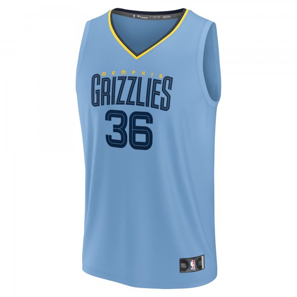 Youth Memphis Grizzlies Marcus Smart Fanatics Light Blue Fast Break Player Jersey - Statement Edition