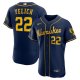 Men's Milwaukee Brewers Christian Yelich Nike Navy Alternate Player Jersey