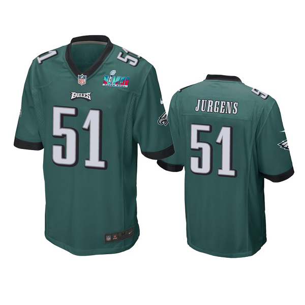 Men's Philadelphia Eagles #51 Cam Jurgens Midnight Green Super Bowl LVII Limited Jersey