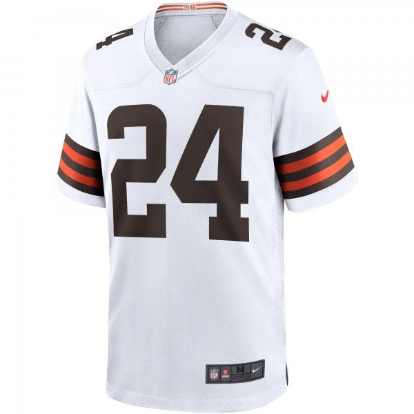 Men's Cleveland Browns Nick Chubb Nike White Game Jersey