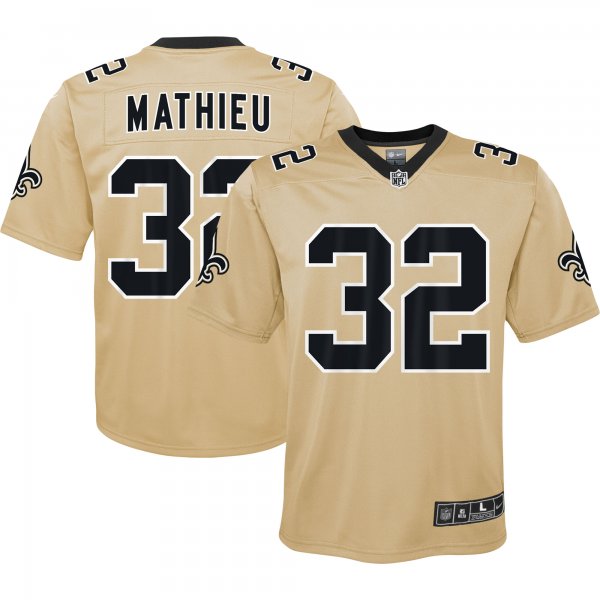 Youth New Orleans Saints Tyrann Mathieu Nike Gold Inverted Game Jersey