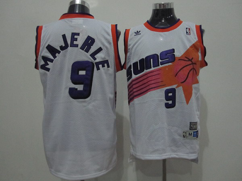 Men's Phoenix Suns #9 Dan Majerle White Swingman Throwback Stitched NBA Jersey