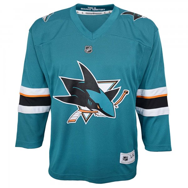 Youth San Jose Sharks Teal Home Replica Blank Jersey