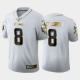 Men's Minnesota Vikings #8 Kirk Cousins White 2019 100th Season Golden Edition Limited Stitched NFL Jersey