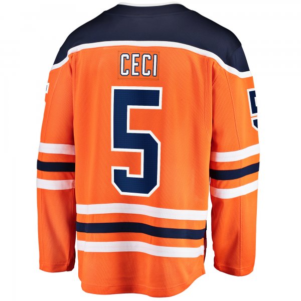 Men's Edmonton Oilers Cody Ceci Fanatics Orange Home Breakaway Player Jersey