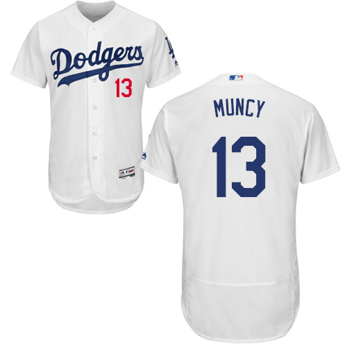 Los Angeles Dodgers #13 Max Muncy White Flexbase Collection Stitched MLB Jersey