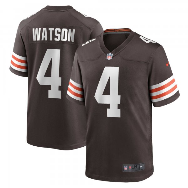 Men's Cleveland Browns Deshaun Watson Nike Brown Game Jersey