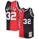 Men's Portland Trail Blazers Bill Walton Mitchell & Ness Red/Black Hardwood Classics 1976/77 Split Swingman Jersey