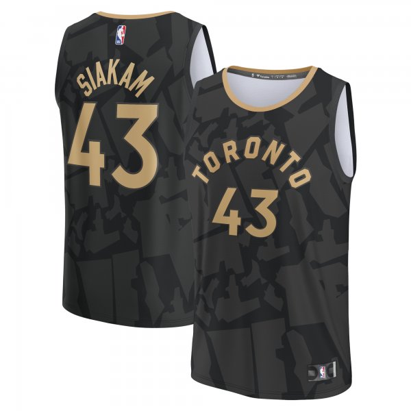 Youth Toronto Raptors Pascal Siakam Fanatics Black Fastbreak Jersey - City Edition