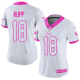 Nike Los Angeles Rams #18 Cooper Kupp White/Pink Women's Stitched NFL Limited Rush Fashion Jersey