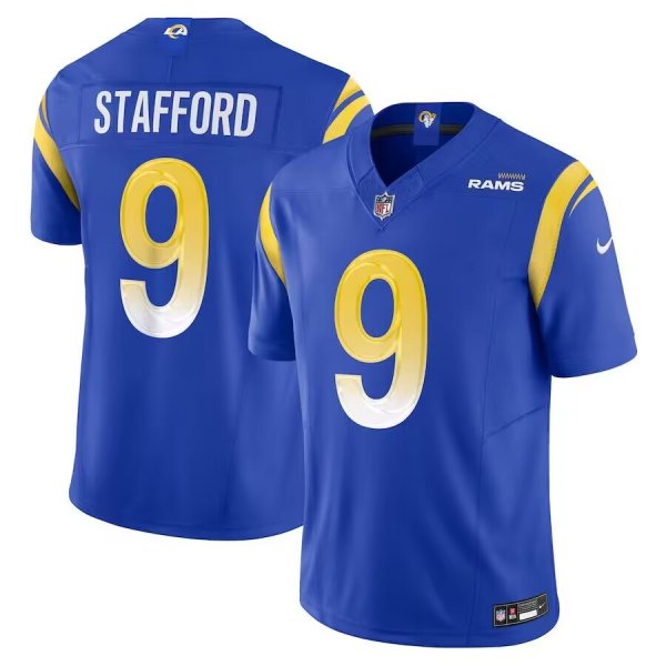 Men's Los Angeles Rams #9 Matthew Stafford Nike Royal Vapor F.U.S.E. Limited Jersey