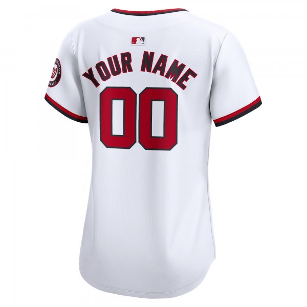 Women's Washington Nationals Nike White Home Limited Custom Jersey