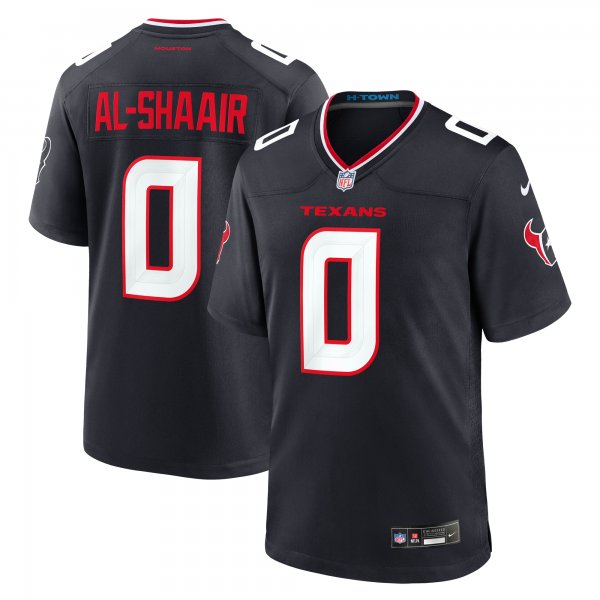 Men's Houston Texans Azeez Al-Shaair Nike  Navy Team Game Jersey