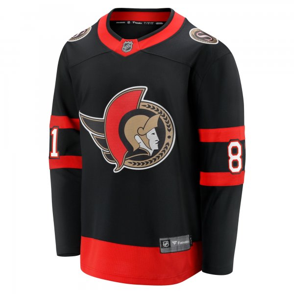 Men's Ottawa Senators Dominik Kubalik Fanatics Black Home Breakaway Jersey