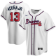 Men's Nike Atlanta Braves #13 Ronald Acuna Jr. White Home 2020 MLB Jersey