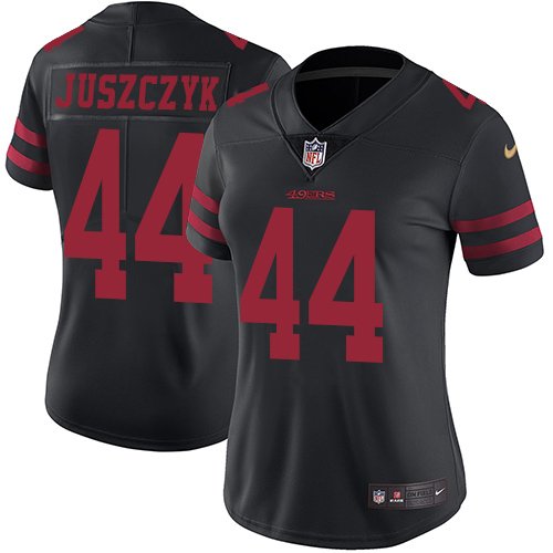 Nike San Francisco 49ers #44 Kyle Juszczyk Women's Black Vapor Untouchable Limited Player NFL Jersey