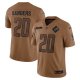 Men's #20 Barry Sanders Detroit Lions Nike 2023 Salute To Service Retired Player Limited Brown Jersey