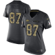 Nike Kansas City Chiefs #87 Travis Kelce Black Women's Stitched NFL Limited 2016 Salute to Service Jersey