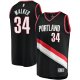 Men's Portland Trail Blazers Jabari Walker Fanatics Black Fast Break Replica Jersey - Icon Edition