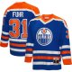 Men's Edmonton Oilers Grant Fuhr Mitchell & Ness Royal  1986/87 Blue Line Player Jersey