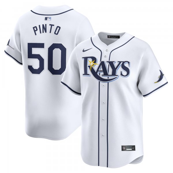 Men's Tampa Bay Rays Rene Pinto Nike White Home Limited Player Jersey