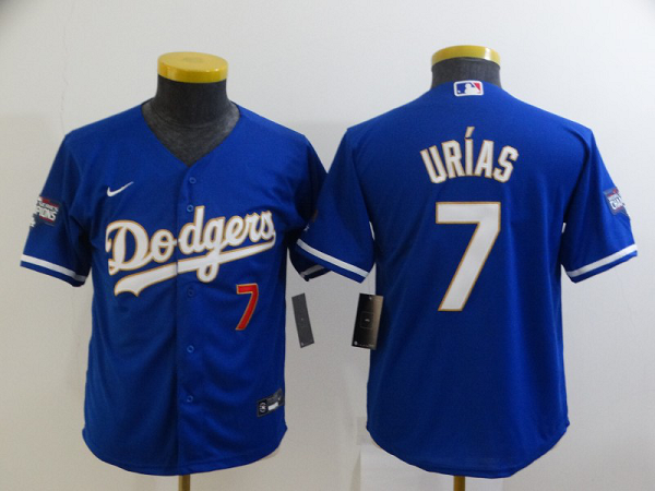 Youth Nike Los Angeles Dodgers #7 Julio Urias Blue MLB Stitched Jersey