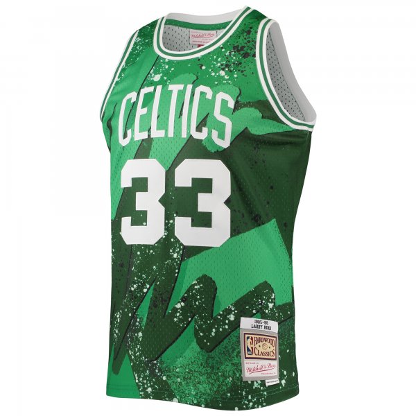 Men's Boston Celtics Larry Bird Mitchell & Ness Kelly Green Hardwood Classics 1985/86 Hyper Hoops Swingman Jersey