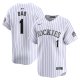 Men's Colorado Rockies Nike White #1 Dad Home Limited Jersey