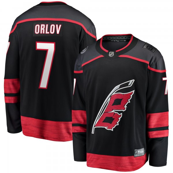 Men's Carolina Hurricanes Dmitry Orlov Fanatics Black Home Breakaway Jersey