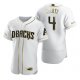 Men's Nike Arizona Diamondbacks #4 Ketel Marte White Golden Edition MLB Jersey