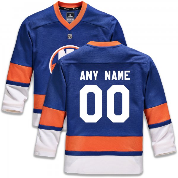 Youth New York Islanders Fanatics Blue Home Replica Custom Jersey