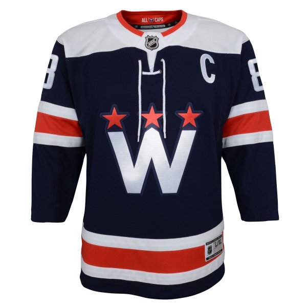 Youth Washington Capitals Alexander Ovechkin Navy 2020/21 Alternate Premier Player Jersey