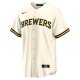 Men's Milwaukee Brewers Christian Yelich Nike Cream Alternate Replica Player Jersey