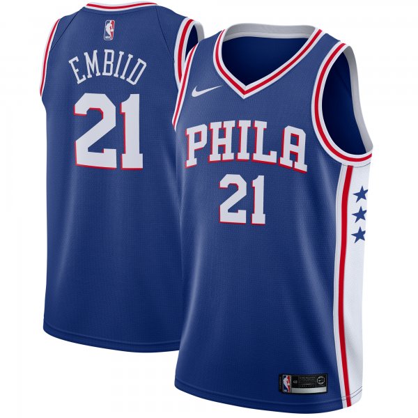 Men's Philadelphia 76ers Joel Embiid Nike Royal Swingman Jersey - Icon Edition