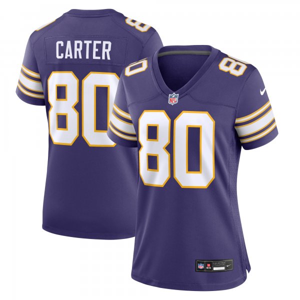 Women's Minnesota Vikings Cris Carter Nike Purple Classic Retired Player Game Jersey