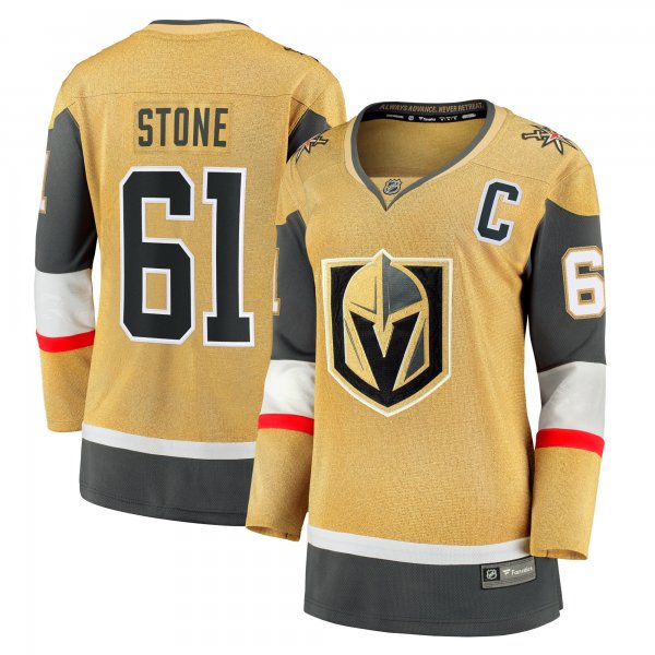 Women's Vegas Golden Knights Mark Stone Fanatics Gold Captain Patch Home Breakaway Player Jersey