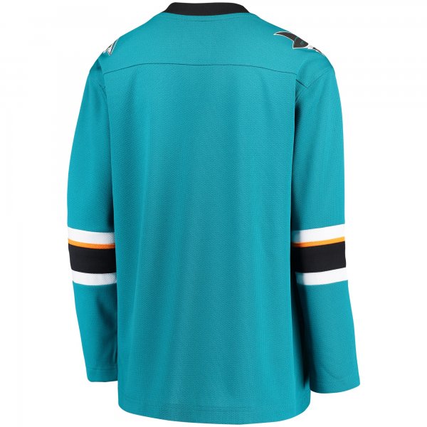 Youth San Jose Sharks Fanatics Teal Home Replica Blank Jersey